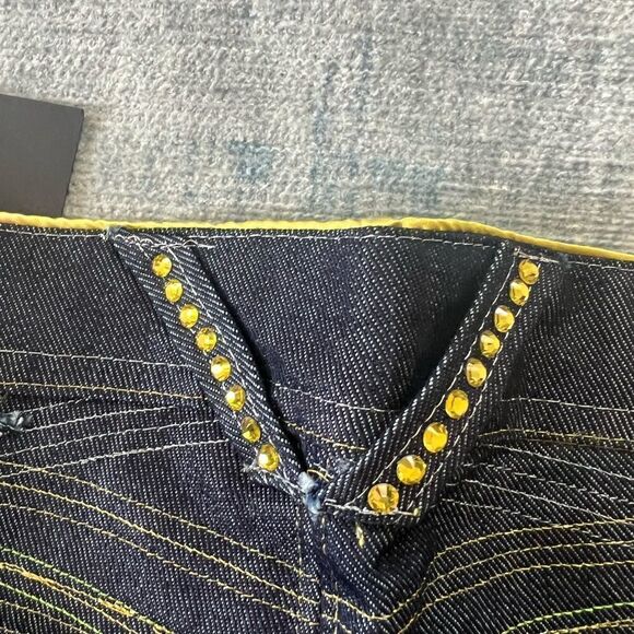 NWT! Girls Passport Dark Wash Embellished Embroidered Bootcut Jeans Size 8 - Picture 8 of 13